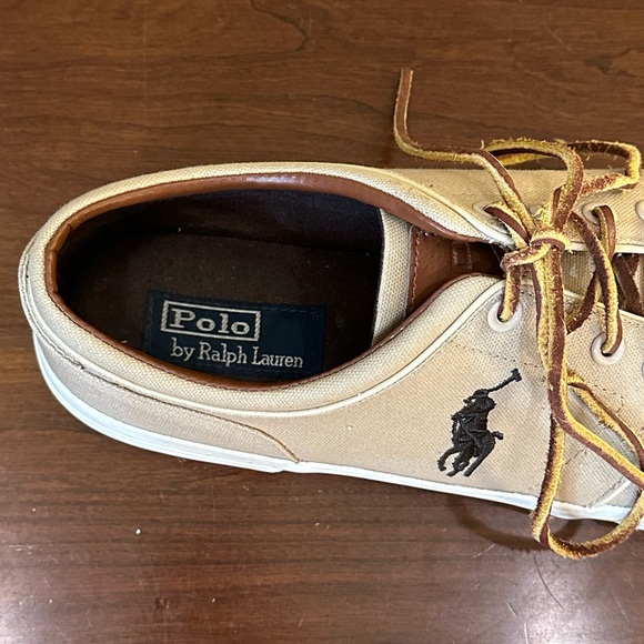 🌟HP🌟Polo by Ralph Lauren Brown Faxon Canvas Sneakers 11.5D - Picture 6 of 14